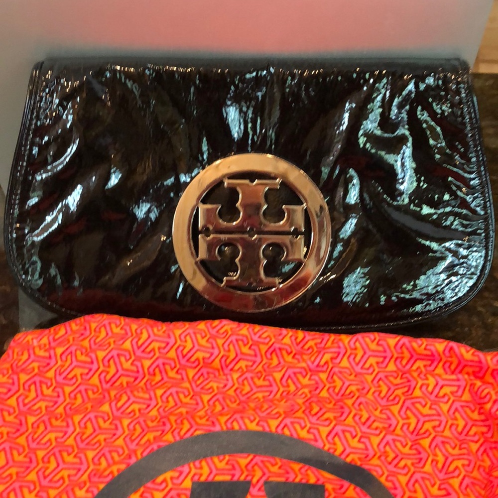 Tory Burch Reva Amanda Patent Leather Clutch